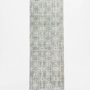 3x9 Shades Of Light Green & Black Vintage Runner Rug, 81x275Cm