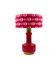 Space Age red glass table lamp, Italy 1960s