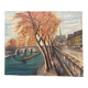 Robert morin, les quais de notre-dame de paris, huile sur toile