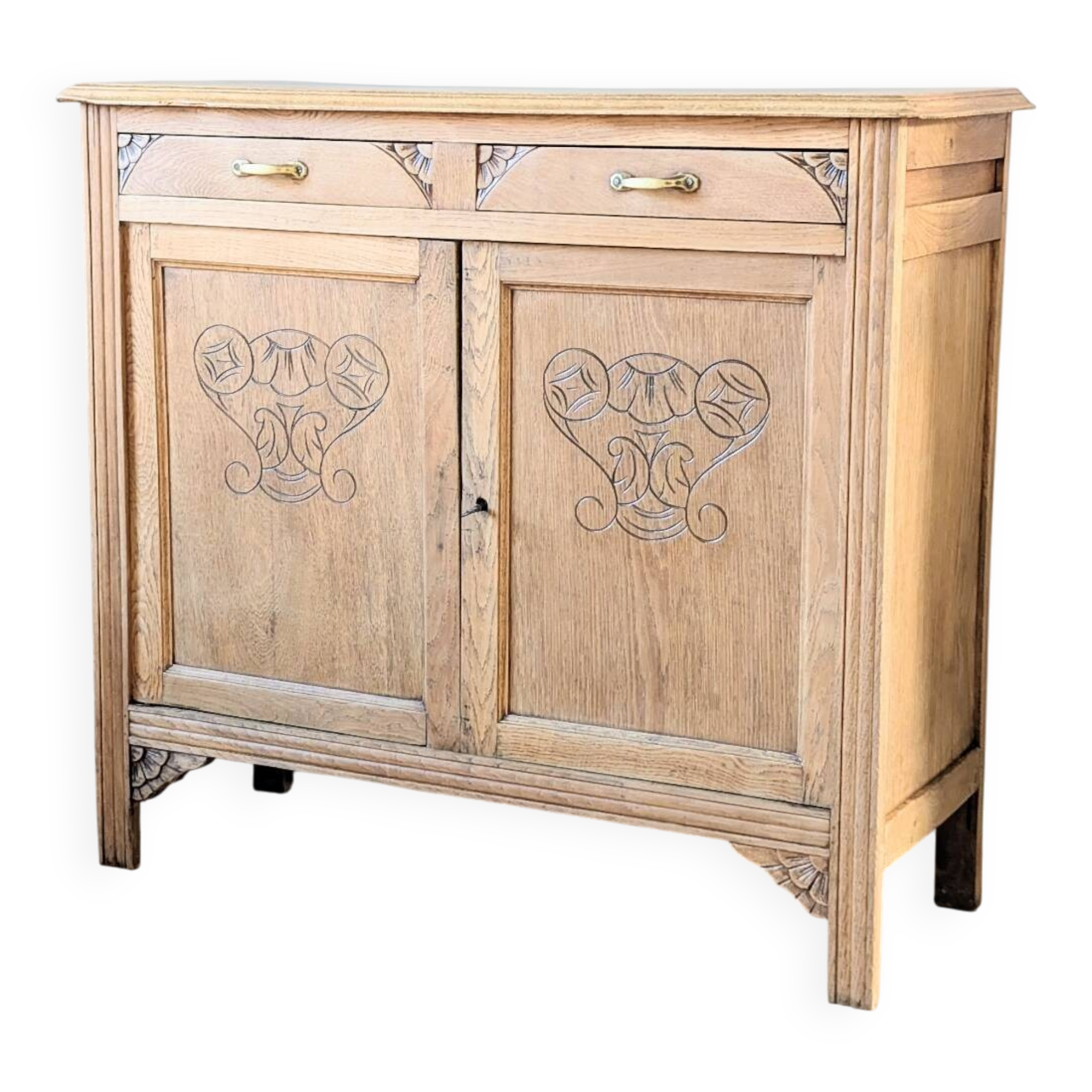 Parisian Art Deco sideboard in renovated oak