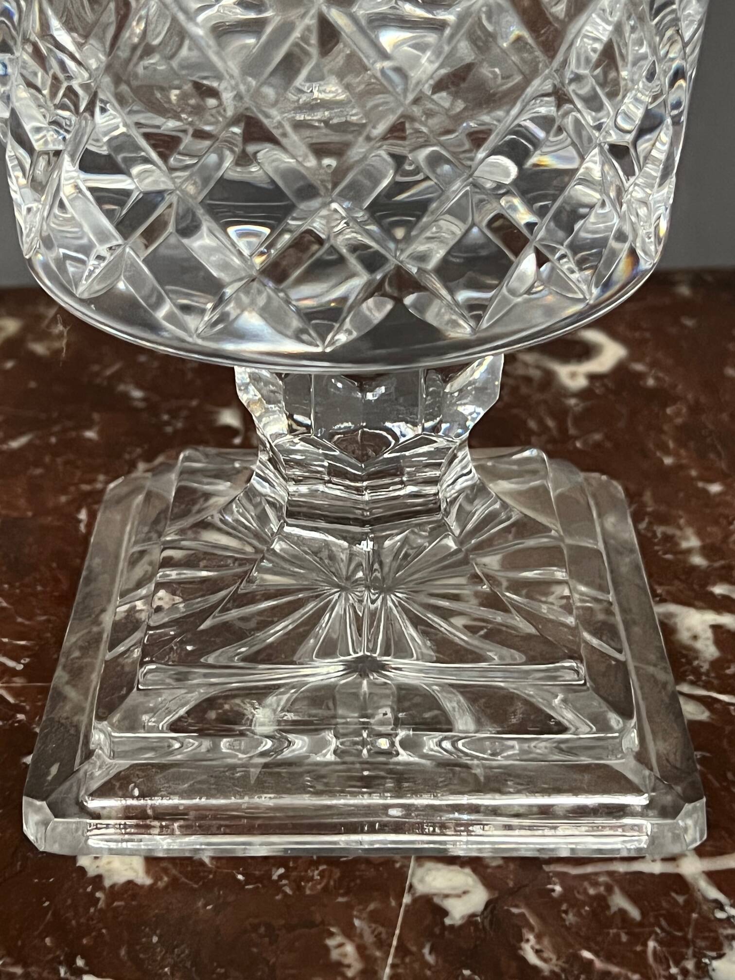 Solid crystal candy box. 24% lead.