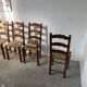 Rustic handcrafted oak chairs 1900