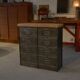 Meuble à clapets Ronéo 2 colonnes 8 clapets travail français vers 1950