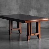 Art Deco parquetry dining table, France, 1930s