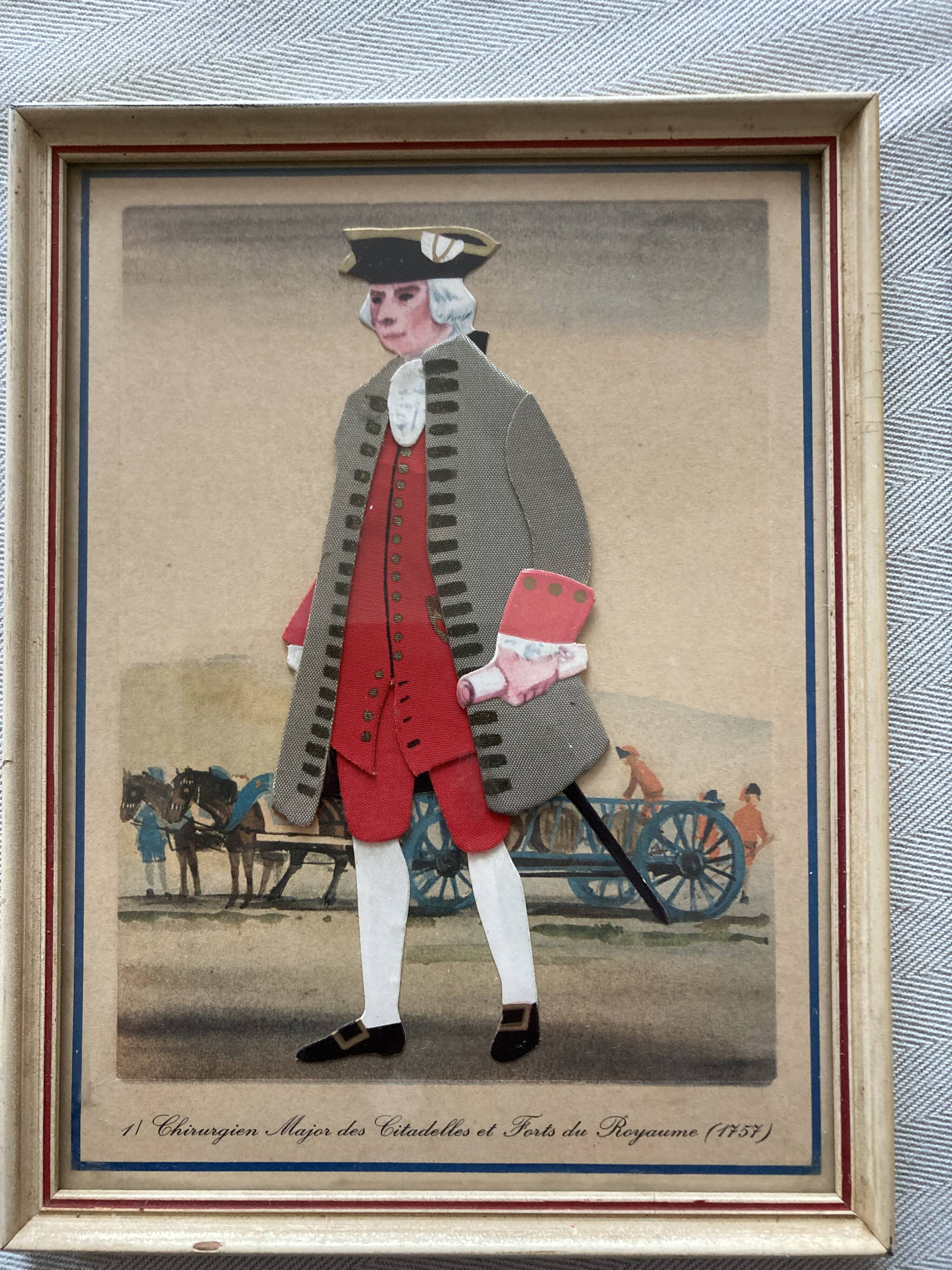 Collection 5 relief maps of military doctors' costumes