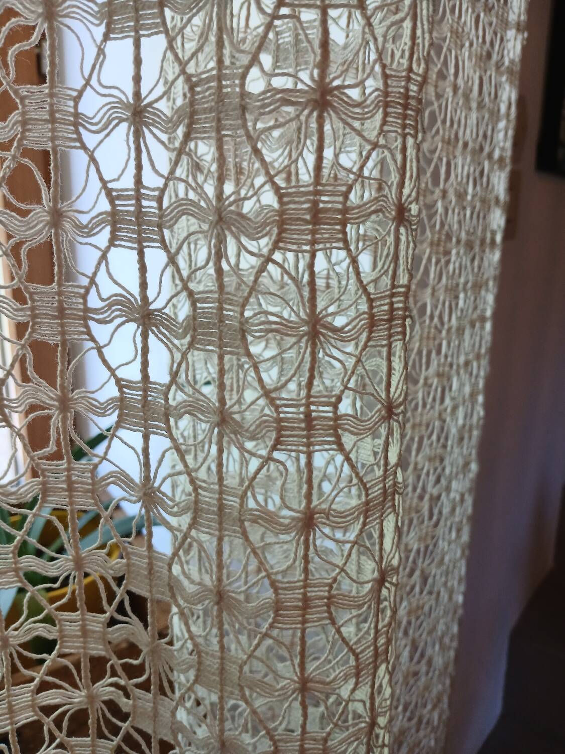Vintage crochet curtain
