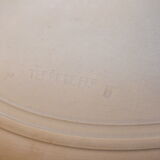 Plat ovale ancien en Terre de Fer décor bleuets