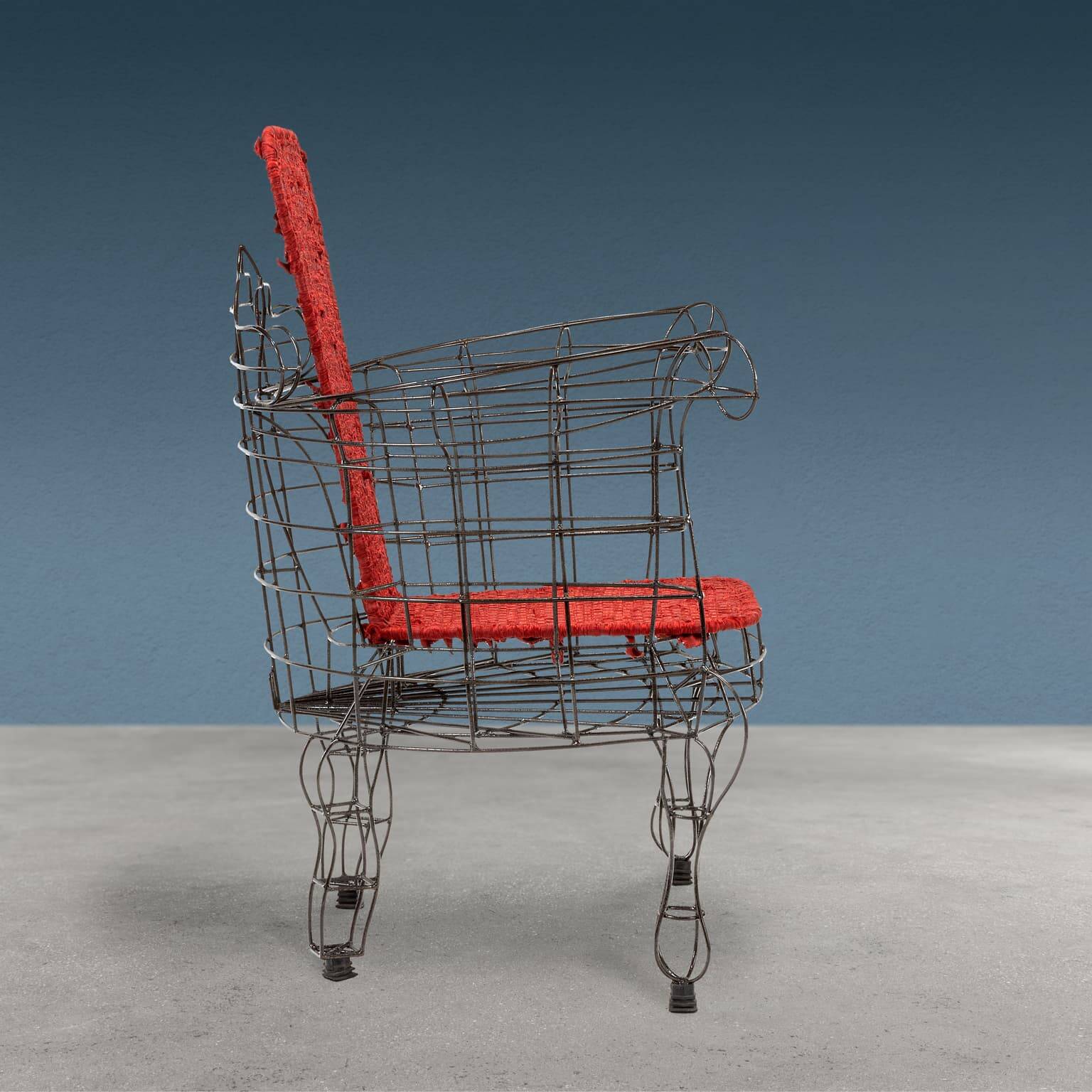 Fauteuil Maria, série Minimalisti, fer, design Anacleto Spazzapan