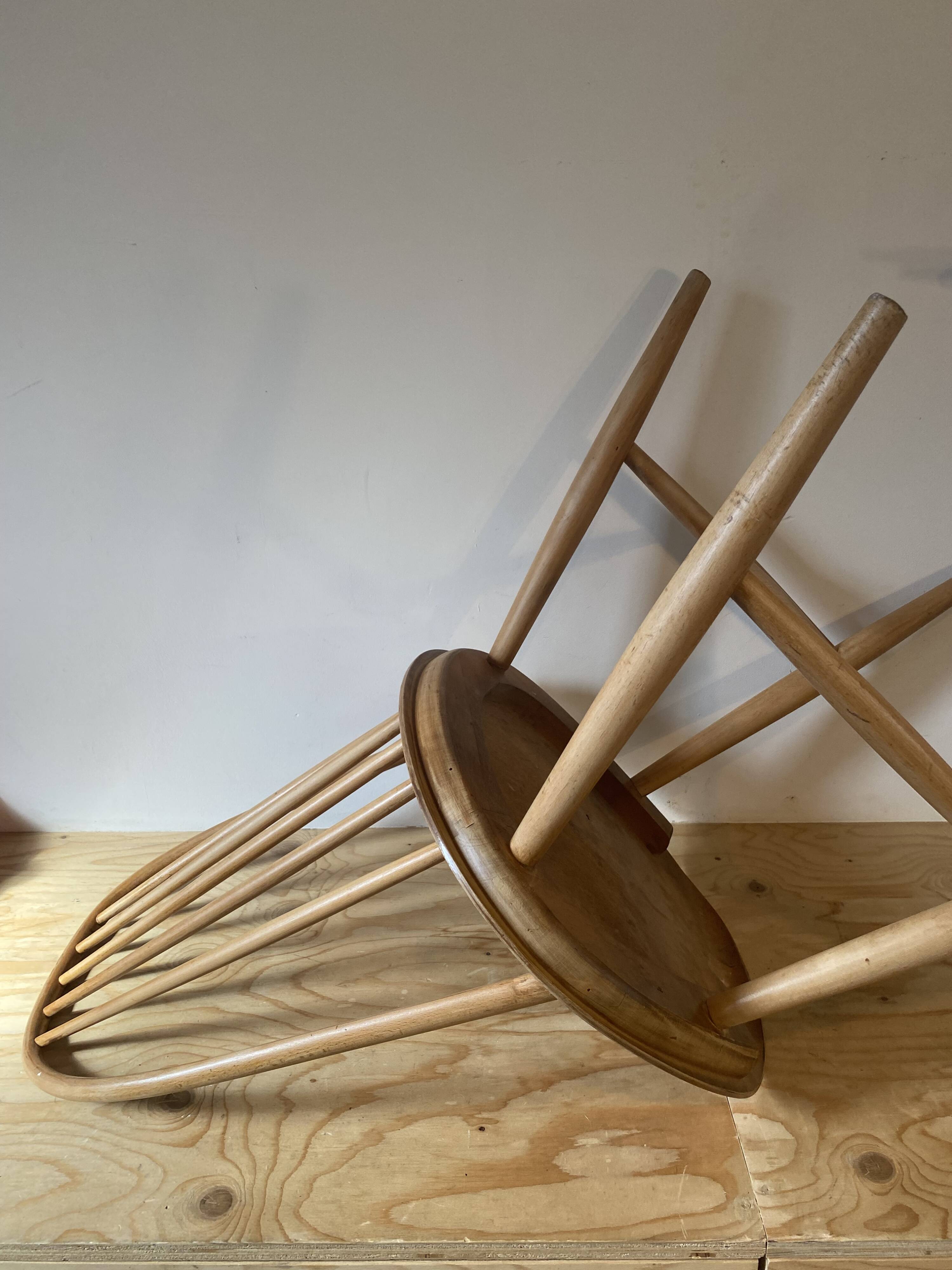 Pair of Scandinavian chairs - Hagafors Mod.16 - molded teak & ash