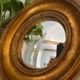 Miroir rond convexe doré miroir de sorcière