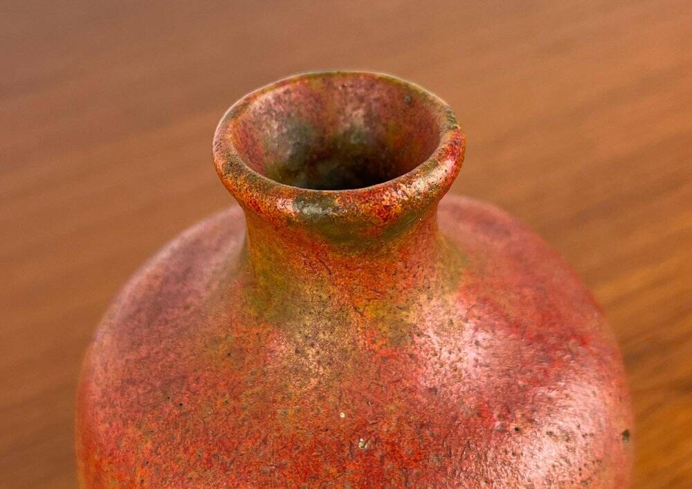 Mid-Century German Brutalist Studio Pottery Vase by Lu and Gerd Grove, 1968