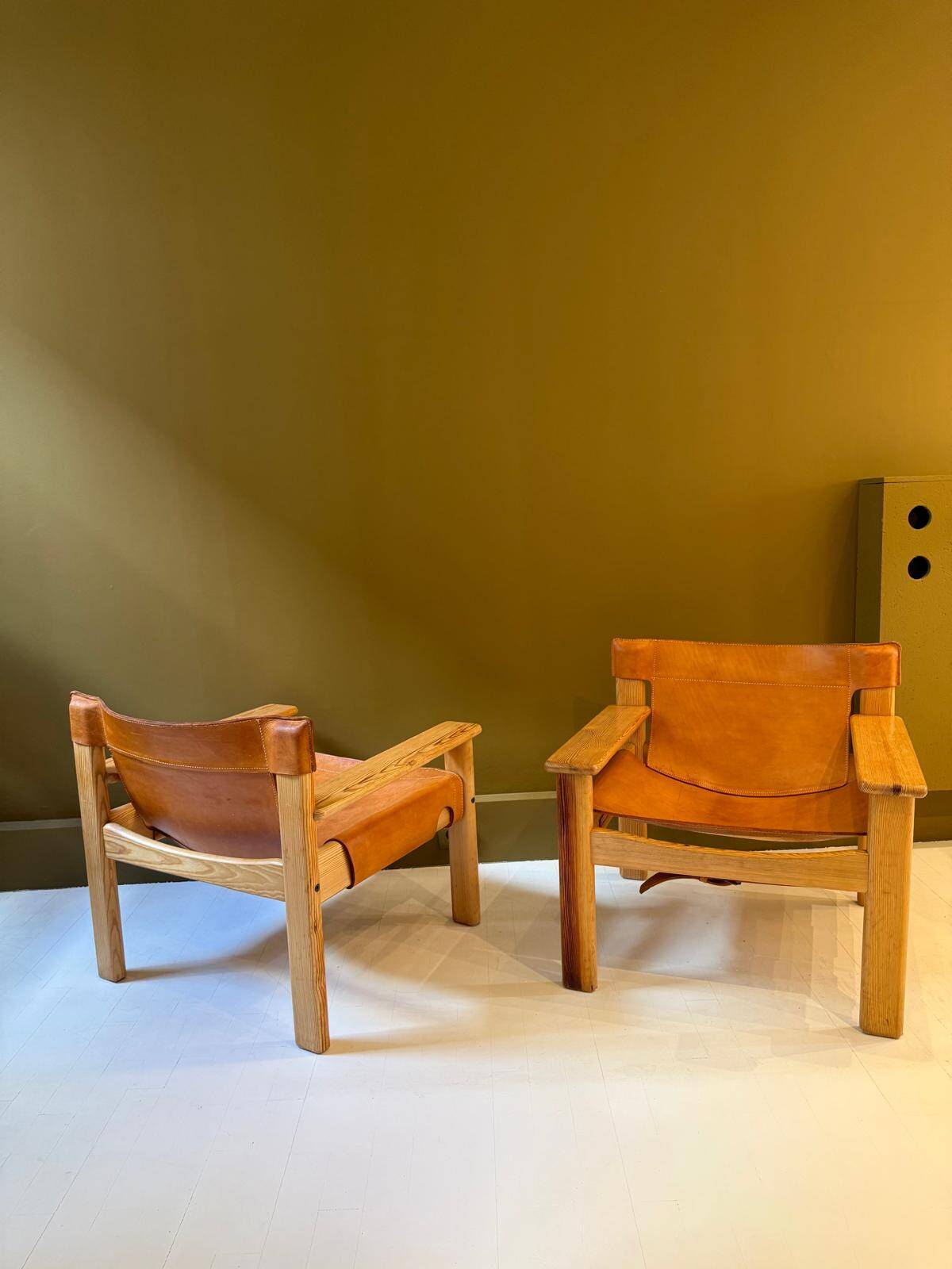 Natura armchair in pine and leather - Karin Mobring for Ikea, 1970