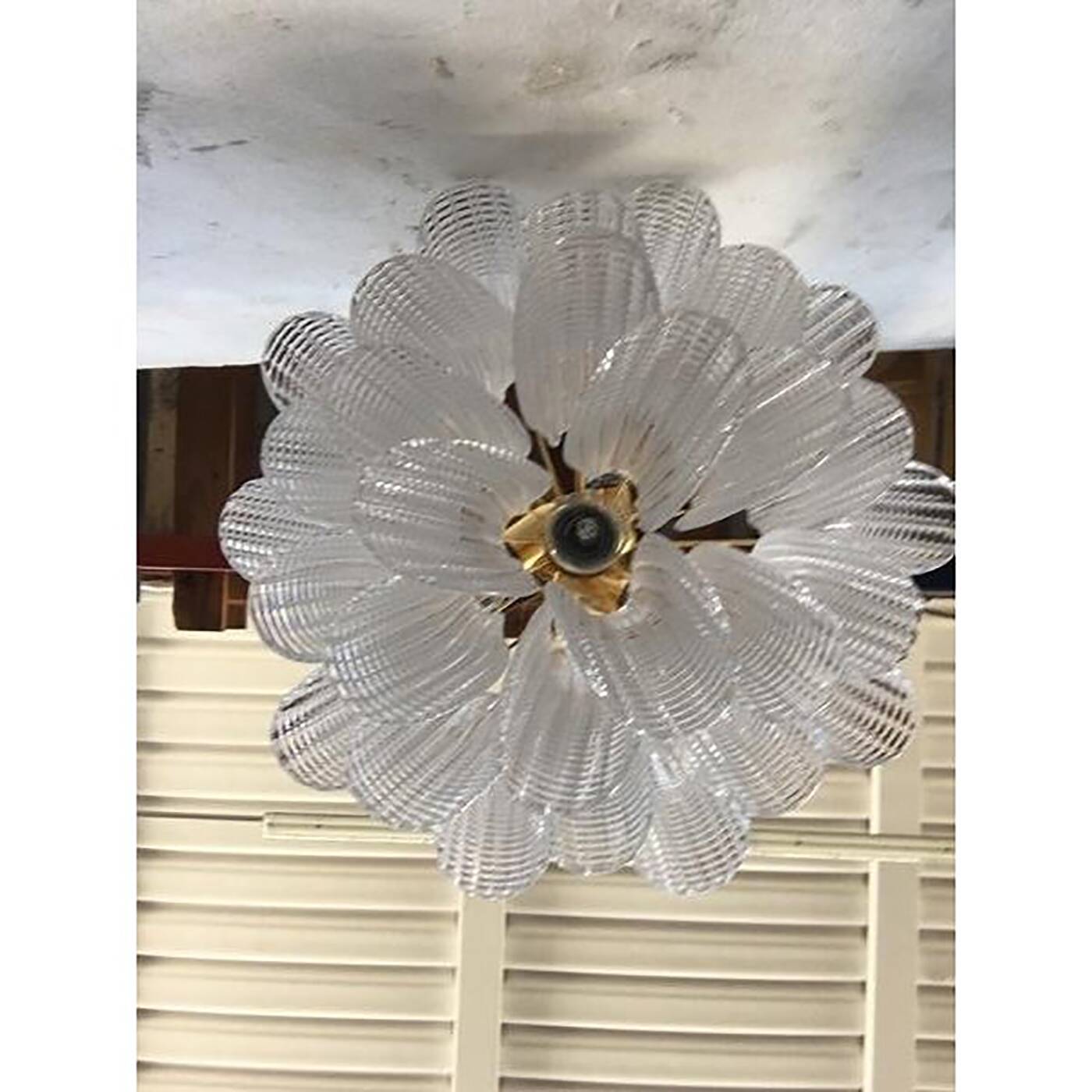 Contemporary Murano Glass "Sella" Chandelier With a Gold 24k Metal Frame