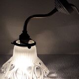 Applique tulipe dentelle en verre