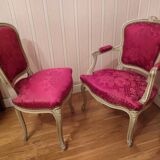 Pair of Louis XV amrchairs