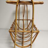 Vintage Review Door with Shelf, Bamboo / Rattan Sofa End