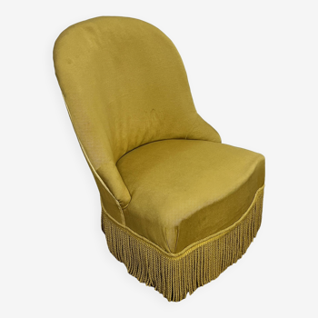 Fauteuil crapaud moutarde