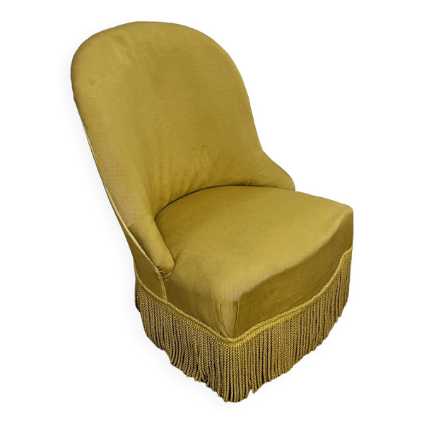 Fauteuil crapaud moutarde