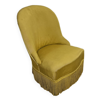 Fauteuil crapaud moutarde