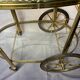 Dessert trolley rolling 1970 golden brass
