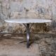 Large round Carrara marble table, Italy, 1970s