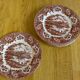 Six assiettes à dessert en porcelaine ironstone anglaise