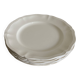 Set of 5 Sarreguemines ivory plates with gadroons 1960