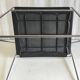Modernist design chair chrome metal and black leather - 70s