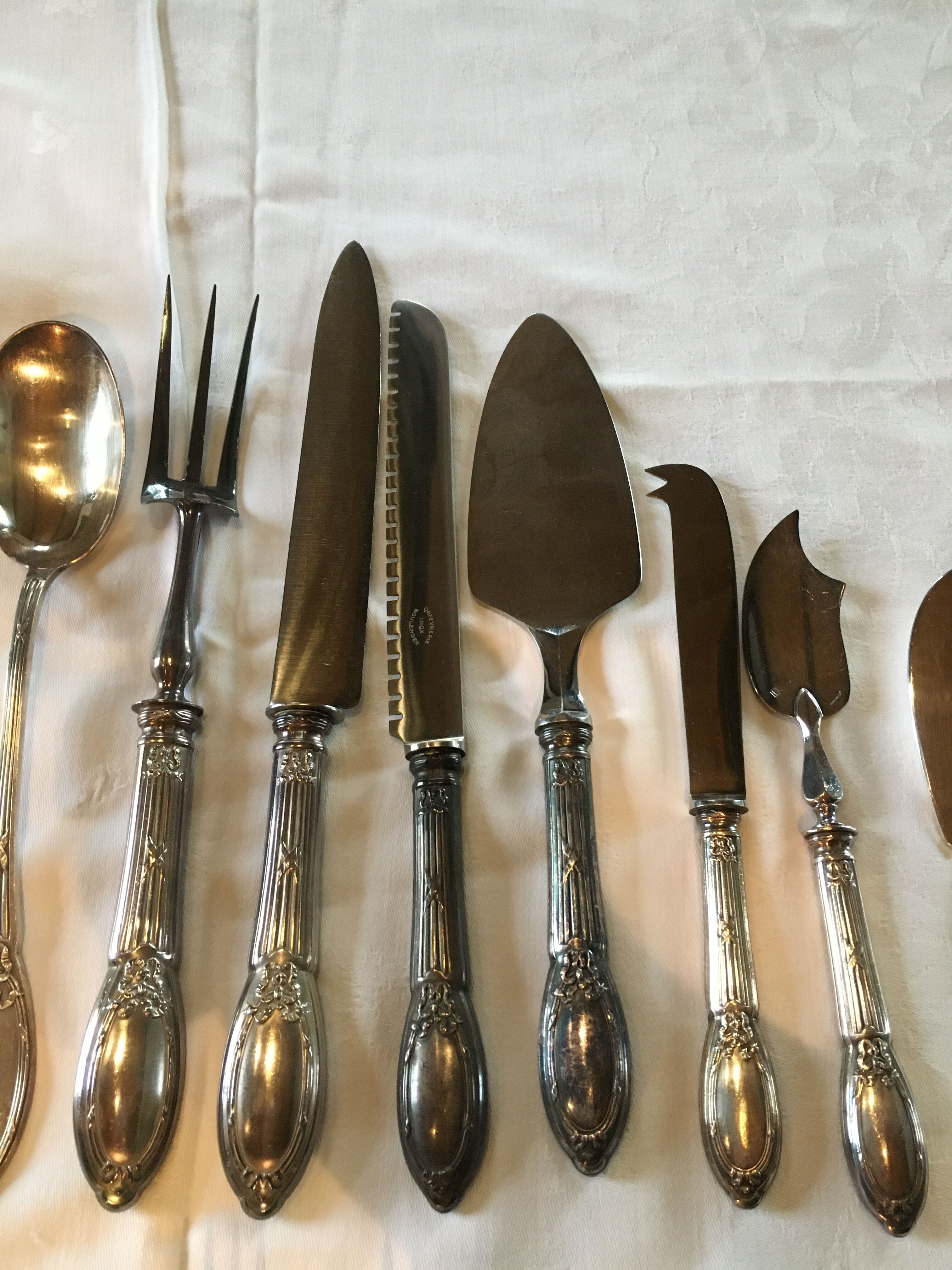 Cutlery housewife 12 people Boulenger Louis XVI