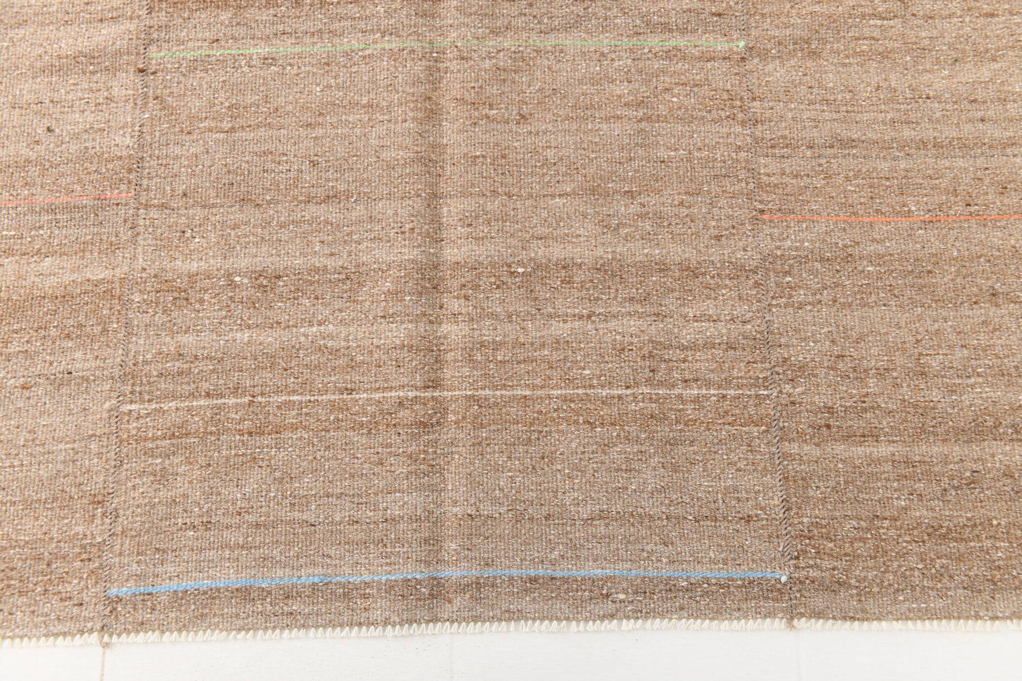 8x11 Bronze & Beige Ethnic Vintage Kilim Rug, 241x350Cm