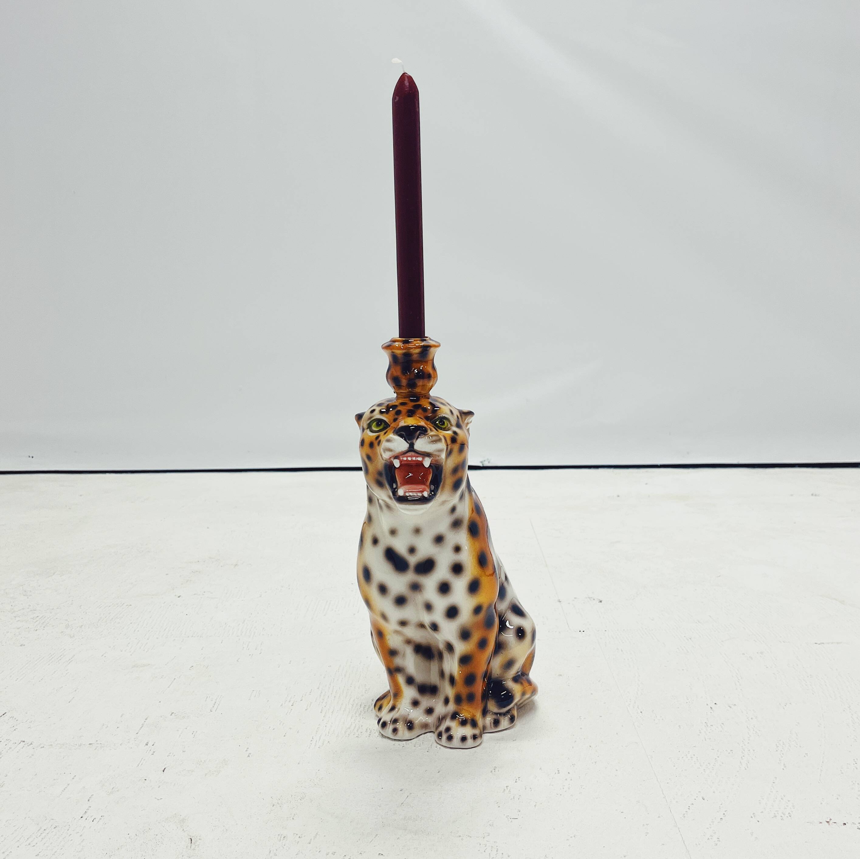 Leopard Candle Holder Ceramic