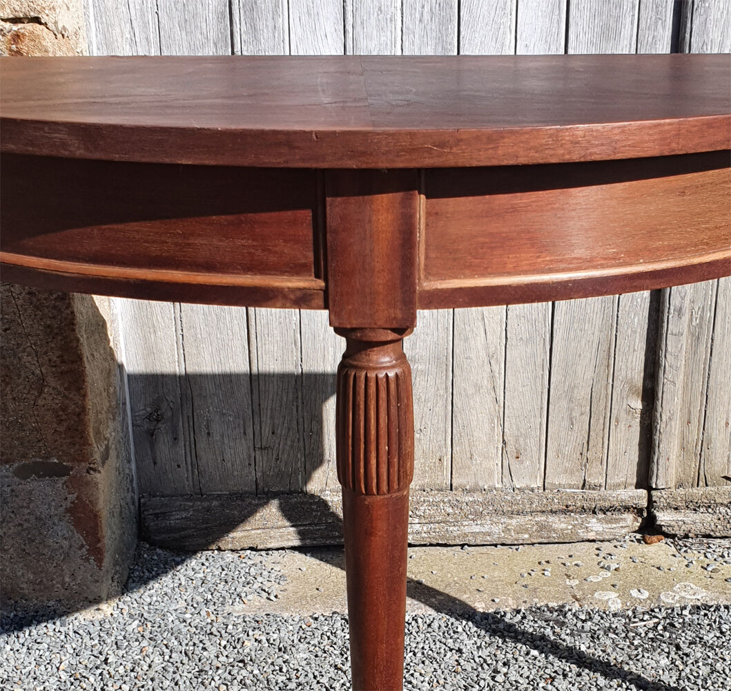Half moon console, empire style, wood, vintage