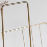 Vintage magazine holder in gold metal