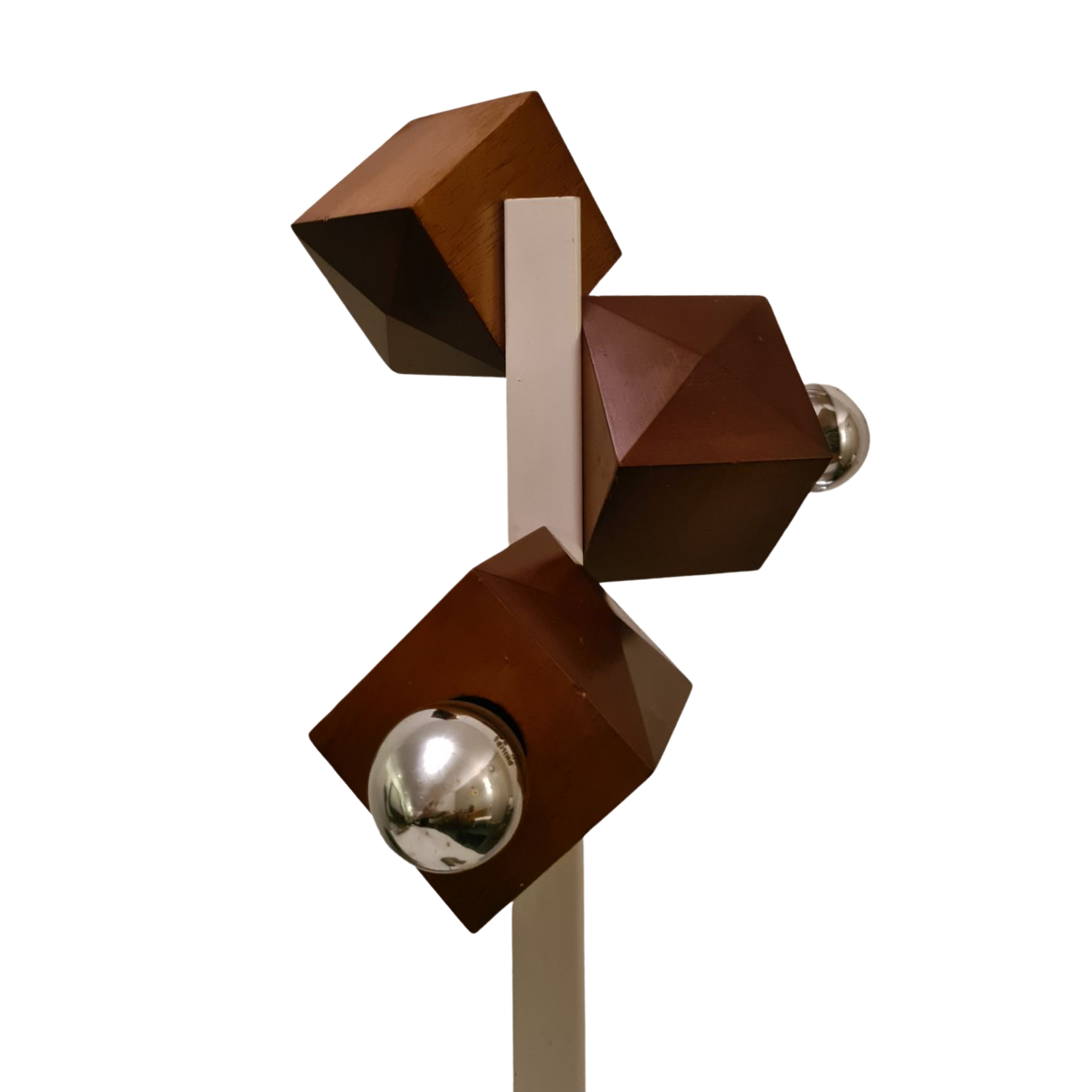 Large modernist cubist table lamp, Italy 1960s