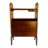 Vintage side table with magazine rack, 1960s
