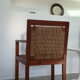 Paire de fauteuils corde des années 50