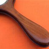 Mirror facing hand 19th Wood of Mahogany bevelled ice...