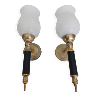 Pair of Flambeaux wall lights