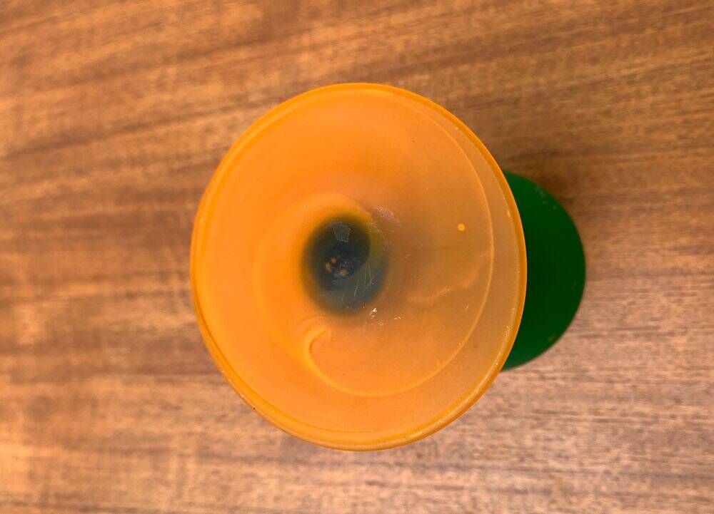 Glass vase from the Italian Satinato series attributed to Carlo Moretti, 1970s.