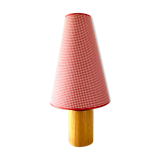 Lampe champignon vintage bois massif