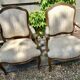 Paire de fauteuils style Louis XV