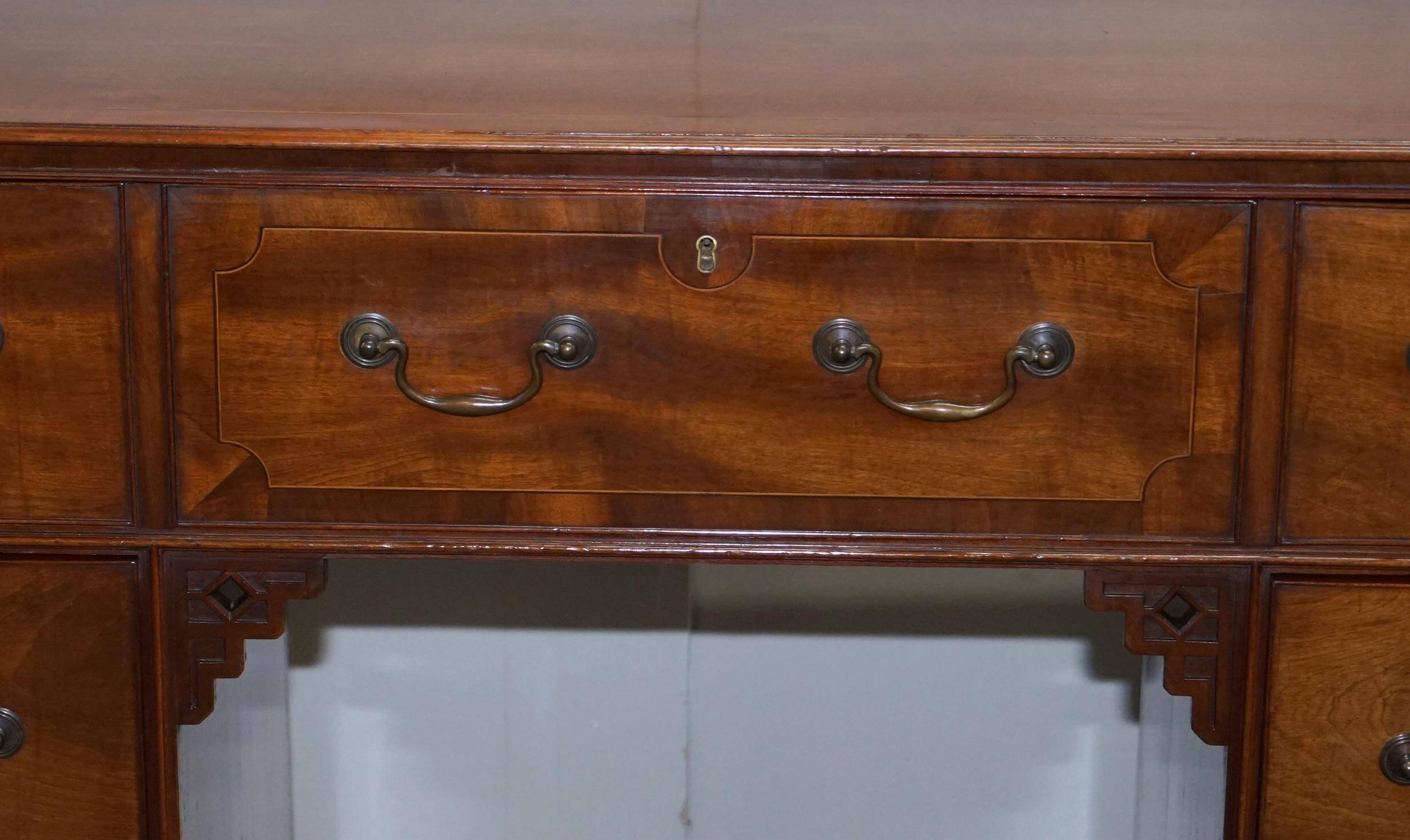 Georgian military campaign desk Regency with large map drawer