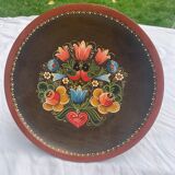 Hand-painted wooden plate from vintage karnten Austria