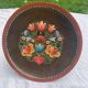 Hand-painted wooden plate from vintage karnten Austria