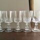 Set of 10 glasses of crystal wine cut 1960