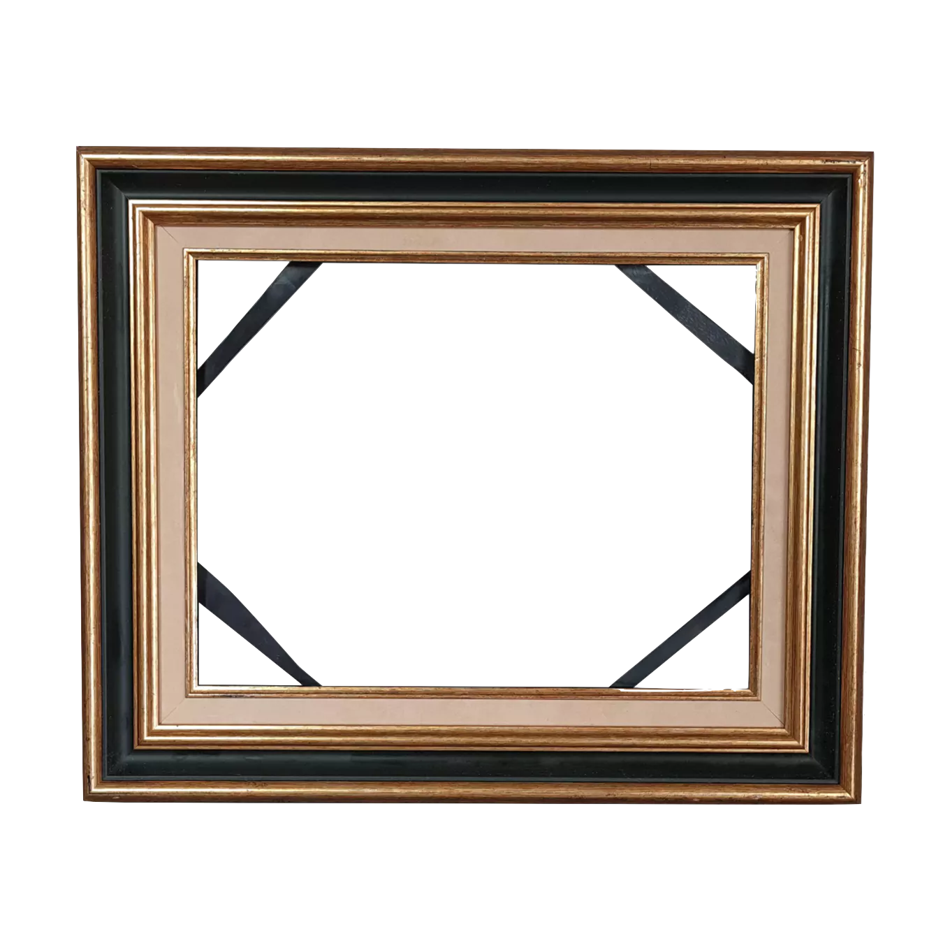 Gilded wood frame gold leaf / lacquered 40x32 cm, foliage 35x22 cm SB