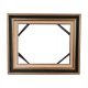 Gilded wood frame gold leaf / lacquered 40x32 cm, foliage 35x22 cm SB
