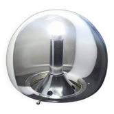 Vintage table lamp in chrome and Murano glass by Carlo Nason for Ma.