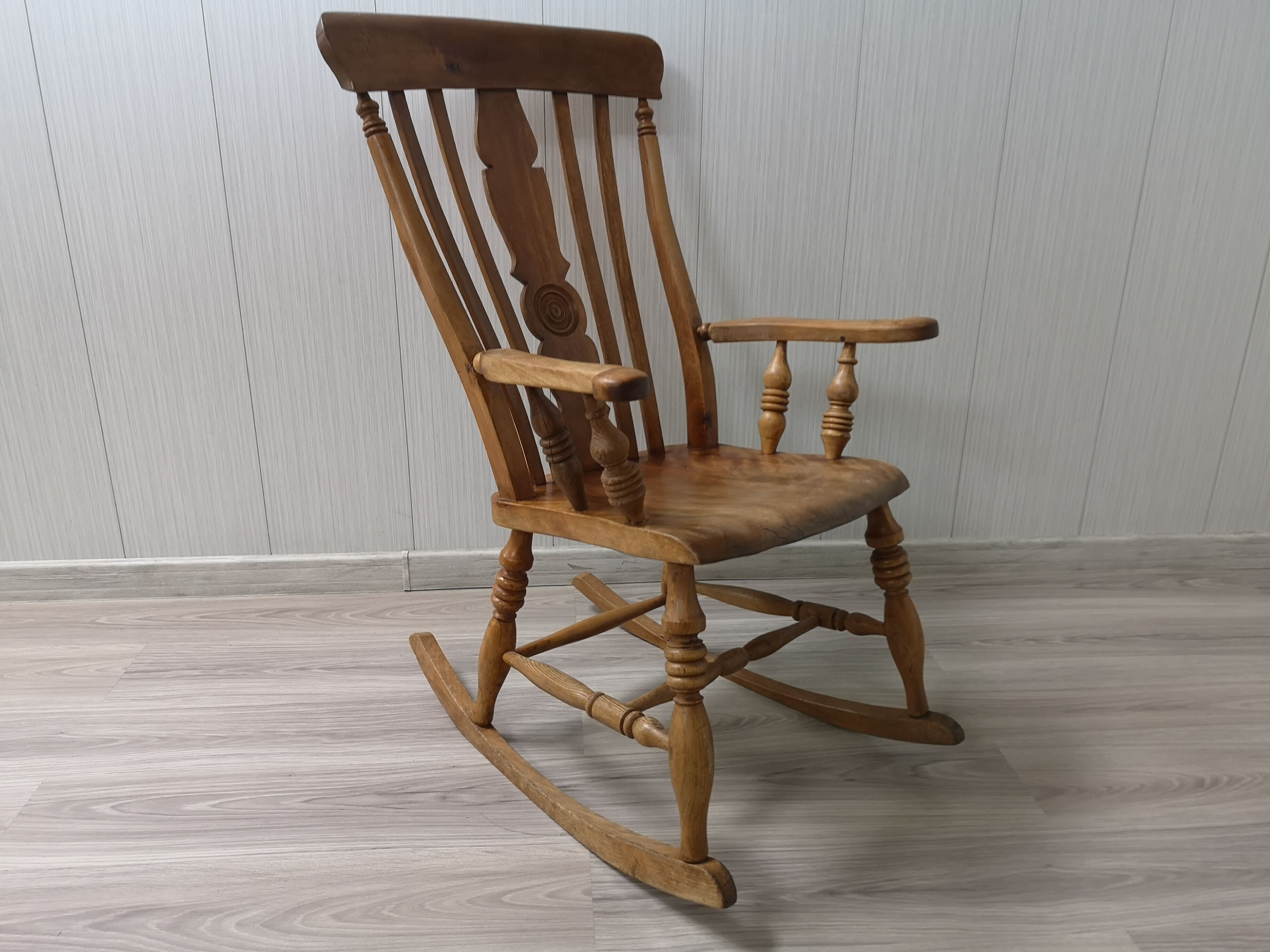 Mid - Century wooden rocking chair