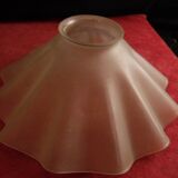 Abat jour plissé en verre dépoli